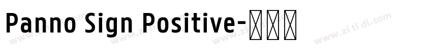 Panno Sign Positive字体转换